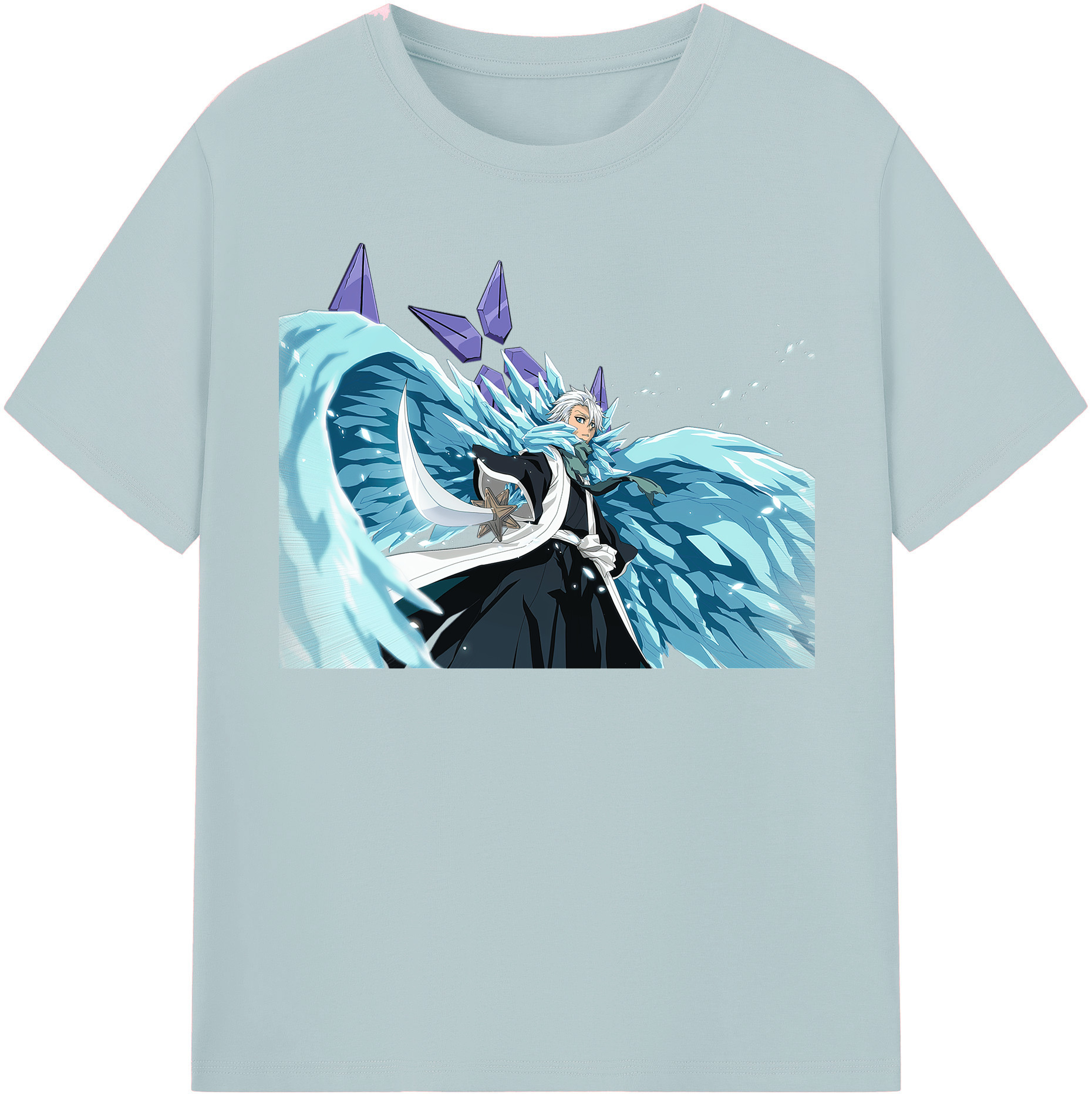（画像用） ブリーチ 日番谷冬獅郎（ひつがや とうしろう） BLEACH Hitsugaya Toushirou 綿100％半袖Tシャツ（フロントプリント）